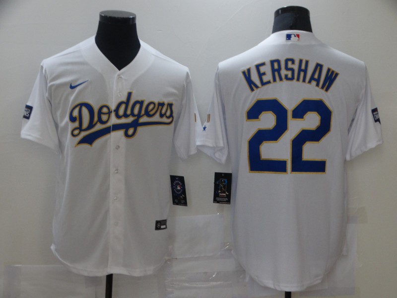 Dodgers 22 Clayton Kershaw White Nike 2021 Gold Program Cool Base Jersey,We sell and wholesale Dodgers 22 Clayton Kershaw White Nike 2021 Gold Program Cool Base Jersey on line form chian!